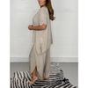 Women's Fashionable Casual Loose-fitting Plus-size Short-sleeved Set