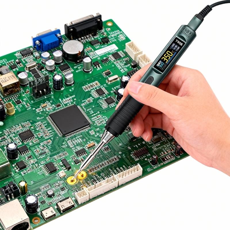 High Precise Temperature Control Soldering Iron LCD Screen Adjustable 18-140W Power for Professional Welding Repairs