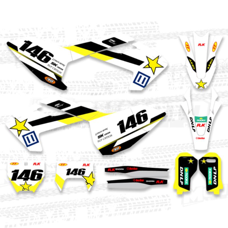 MCHMFG For Husqvarna TE FE 2017 2018  TC FC 125 250 350 450 2016 2017 2018  Motorcycle Graphics Decal Sticker Kit TC FC 2016-2018