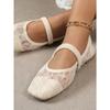 Breathable Mesh Women's Plus Size Flats 2025 Summer New Arrival Korean Style Casual Flat Shoes Soft Sole Sweet Style
