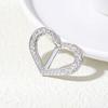 Scarf Buckle Clip for Women Smooth Edges No Snag Silk Ring with Rhinestones Non-Slip