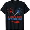 Love Her Sparklers Matching Couple 4th Of July Men Boyfriend T-Shirt