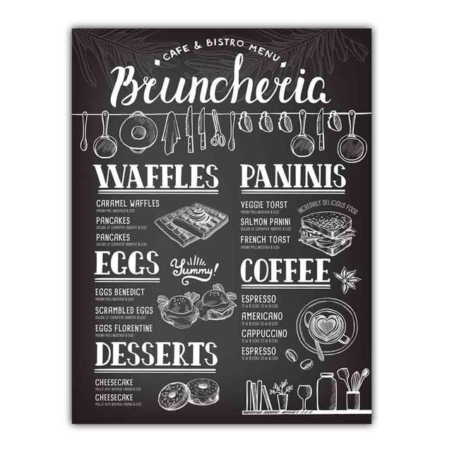 

Черно-белый лозунг меловая настенная живопись искусство печать постеров холст настенная живопись кухня бар коридор украшение дома фреска без рамки 21*30cm No Frame