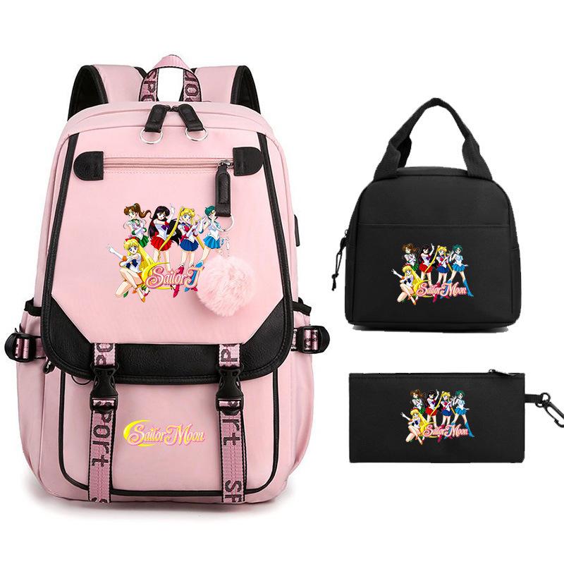 Sailor Moon Cartoon Elementary School Bag Lightweight Junior High School Backpack Women's Large Capacity Travel Bag