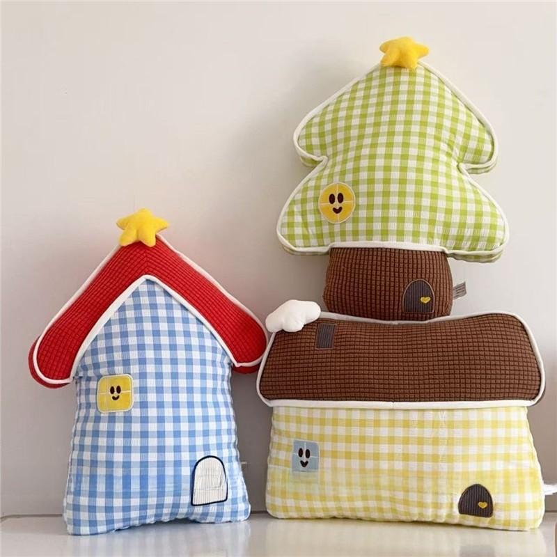 Cartoon Dopamine House Pillows With Embroidered Fabric For Kids Room Decor