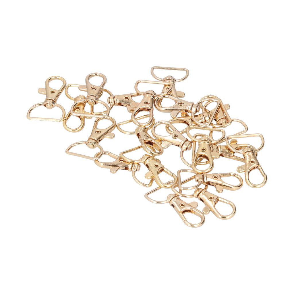 20Pcs Keychain Clip Zinc Alloy DIY Corrosion Resistance Durable Glossy Safe Key Ring Clips