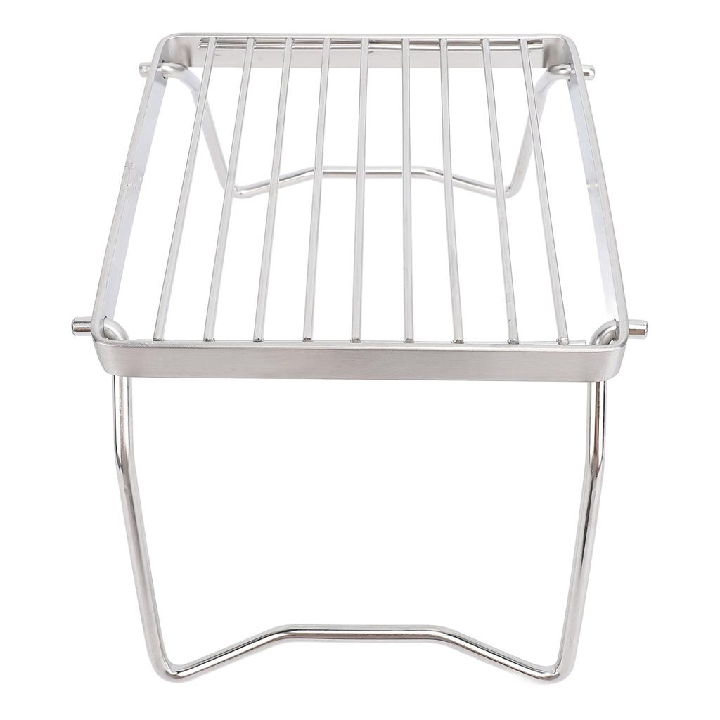 Camp Grill with Foldable Legs Stainless Steel Portable Camping Stove Grill Rack Campfire Stand for