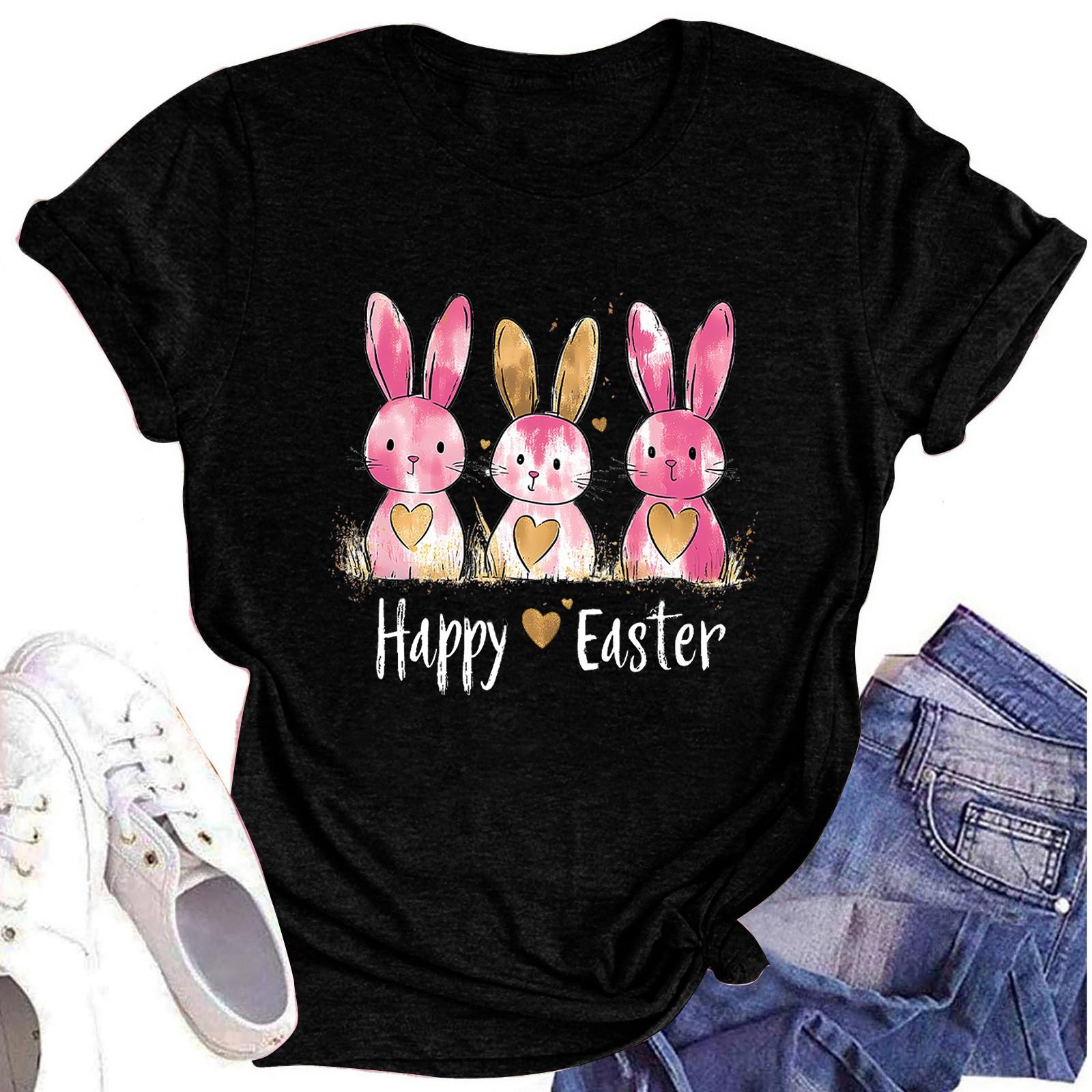 

Жіночий топ з круглим вирізом, повсякденний принт, футболка з короткими рукавами XL чорний