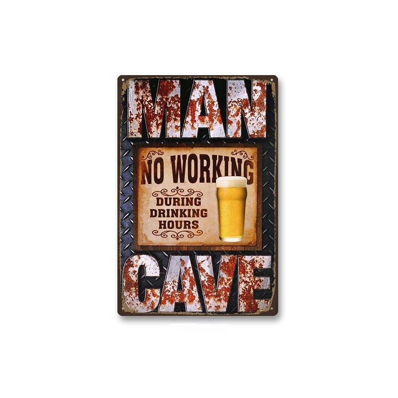 Metal Tin Sign Poster Beer Tin Sign Metal Plaque Poster for Bar Club Wall Decor Retro Home Bedroom Vintage Wall Plate Pendant