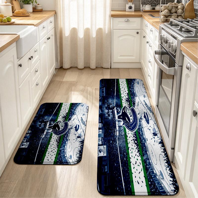 VANCOUVER CANUCKS Flannel Kitchen Mat Christmas Soft Area Rug Non Slip Floor Carpet Home Decoration