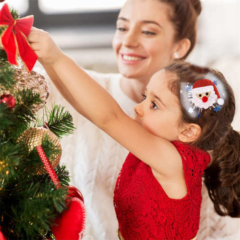 Christmas Hairpin Duckbill Clip Party Decor Elk Snowman Christmas Headdress Children's