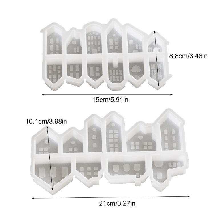 Handgemachte Hausform Anhänger Schlüsselanhänger Formen Stilvolles Robustes Silikon Set Zubehör für Bastelbegeisterte Täglichen Gebrauch