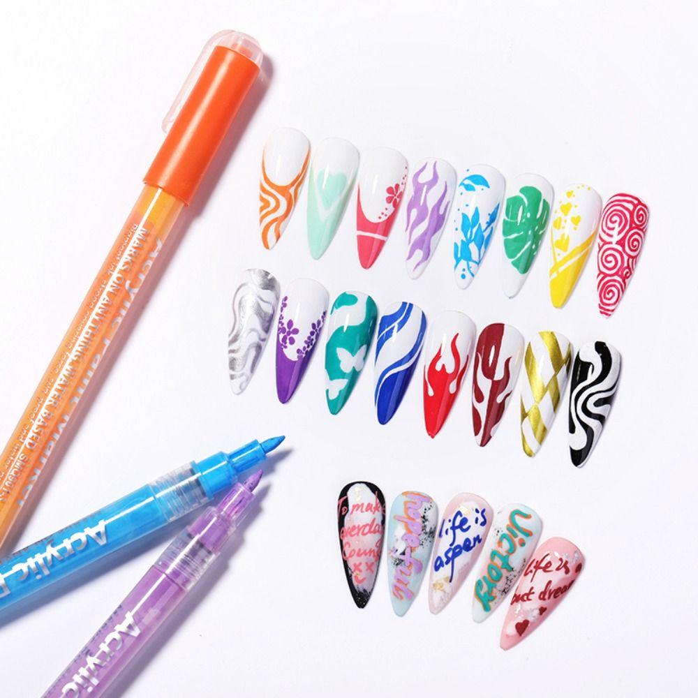 Colorful Nail Polish Pen Waterproof Manicure Polish Tools  for Painting Nails DIY