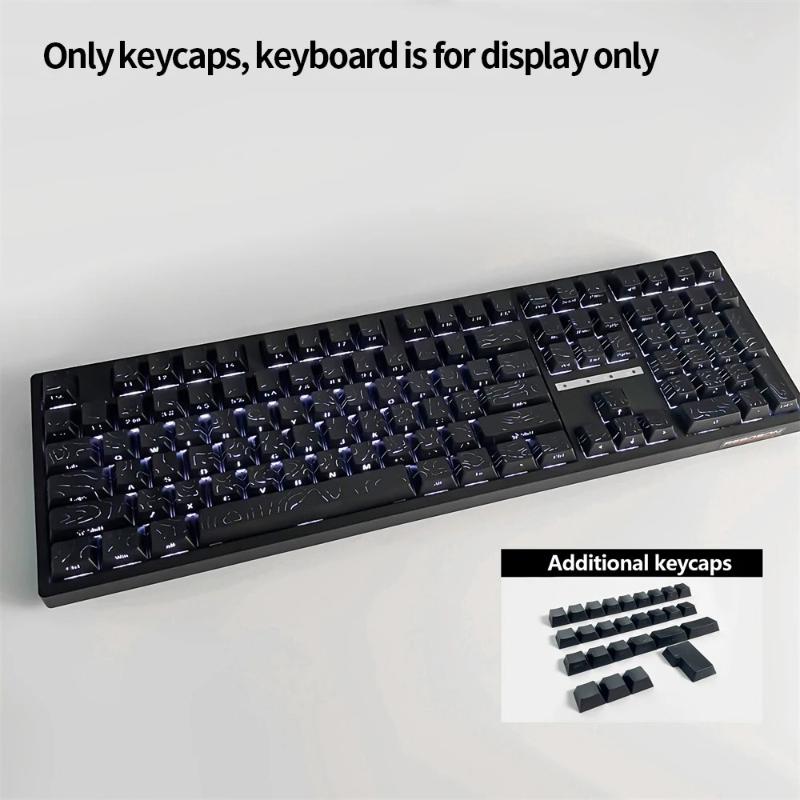 Xiaomi Gradient Green Grape Side Print RGB Backlit Keycap 135 Keys Double Shot PBT Keycaps Cherry Profile for MX Switch Gaming Keyboard