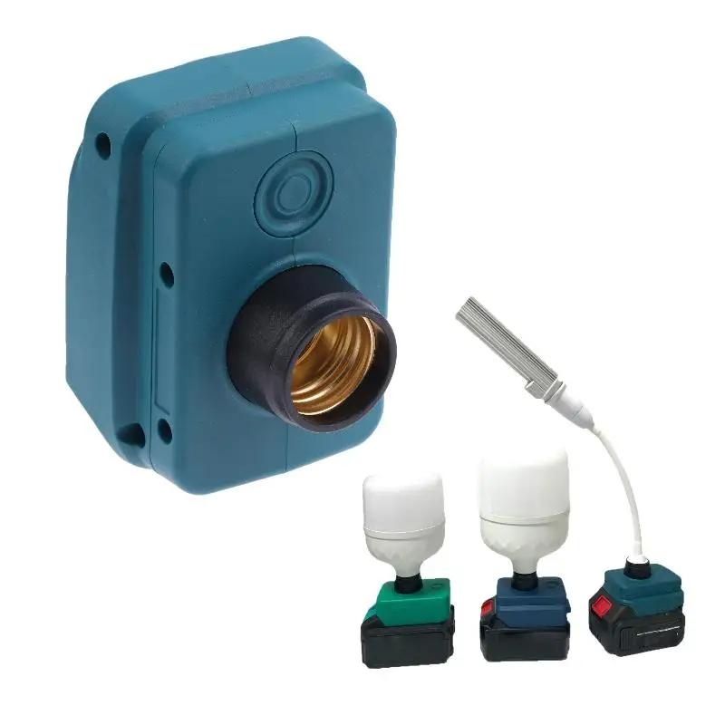 Lithium Battery E27 Light Socket Fits Multiple Battery Types For Bulbs Fans Led Lamps Ideal For Camping Outdoor Work Emergency