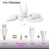 Pencil Tips for Apple Pencil 1st / 2nd Generation, Double-Layered iPad Stylus Nib, Both Soft and Hard