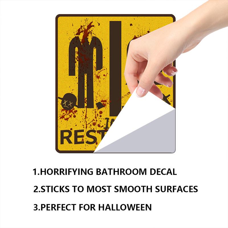 1 ks Halloween Halloweenská Strašidelná Noc Hororová Párty Dekorace Na Zeď Krvavá Nálepka Do Koupelny