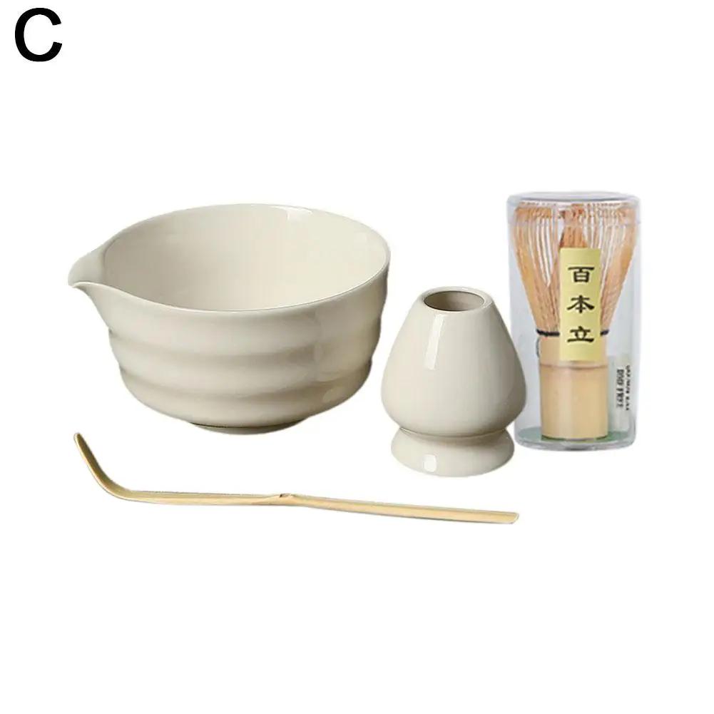 

NEW High-end 4pcs/set Japanese Ceramic Matcha Gift Bowl Box Sumptuous Tools Tea Matcha Whisk Set Brush Hold And With Grinde L3E3