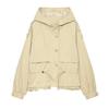 Womens Lace Hooded Cotton Jacket Versatile Street Style Loose Fit Winter Coat