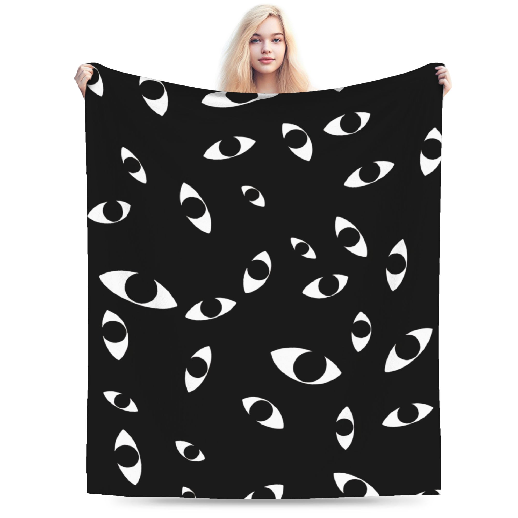 

Eye Pattern Flannel Blankets Autumn Soft Warm Bedding Throws for Kids Couch Bed Street Trend Bedspread Sofa Bed Cover 75x90cm