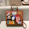 Embroidered Commuter Handbag, Vintage Single-shoulder Crossbody Tote Bag