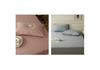 Solid Color Cotton Fitted Sheet & Pillowcase Set - Single Bed Mattress Protector