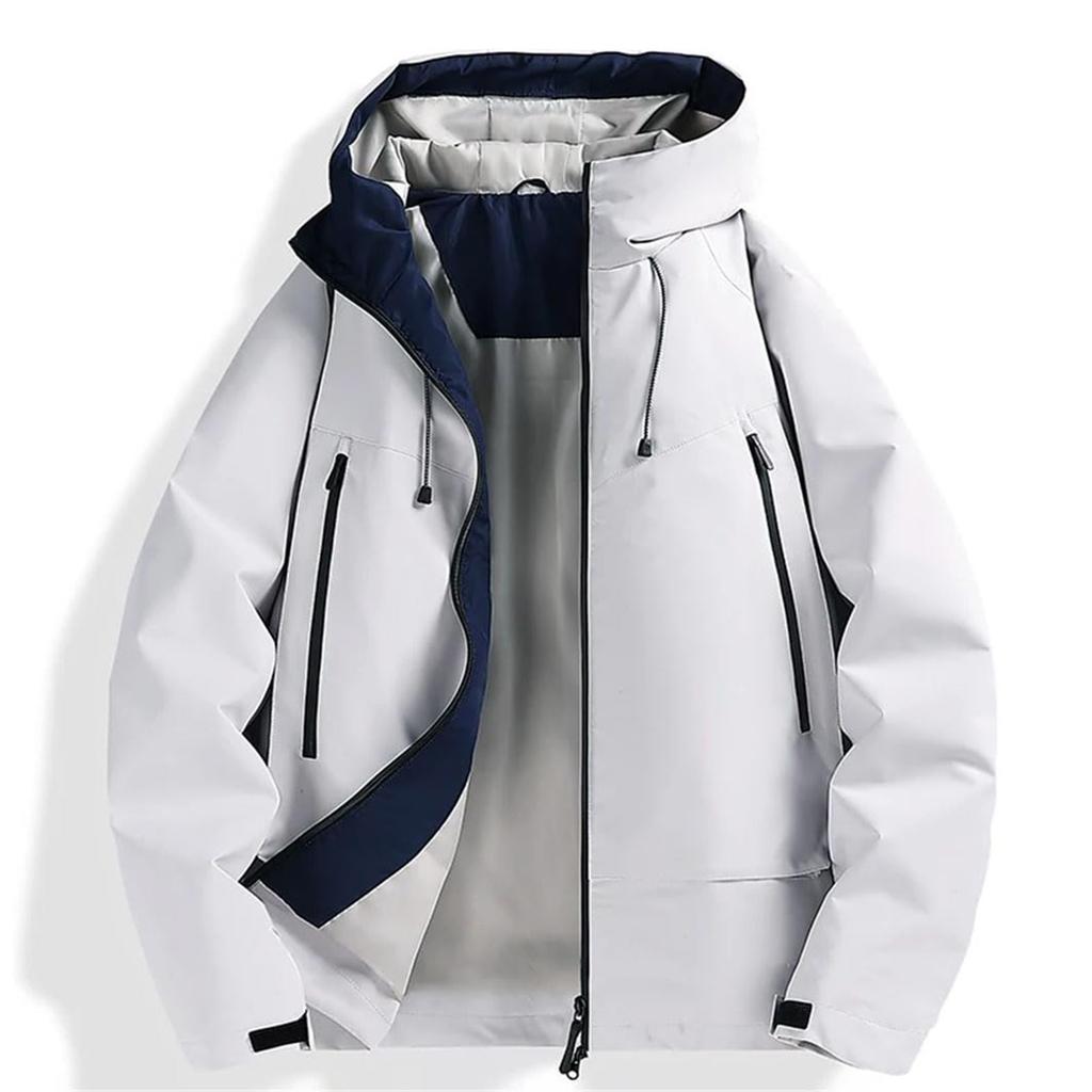 Men's Casual Sports Jacket Waterproof Lightweight Hooded  Hiking Golf Raincoats With  Pockets