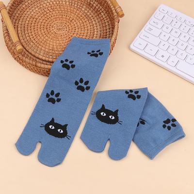 1Pair Japanese Style Two Finger Socks Unisex Clog Socks Polyester Toe Separation Socks Kimono Flip Flop Sandal Split Toe Sock