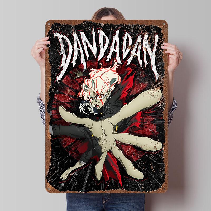 DAN DA DAN Tinplate Posters Custom Wall Art Vintage Metal Signs Retro Tin Plaque for Bedroom Decoration Gaming Home Decorations