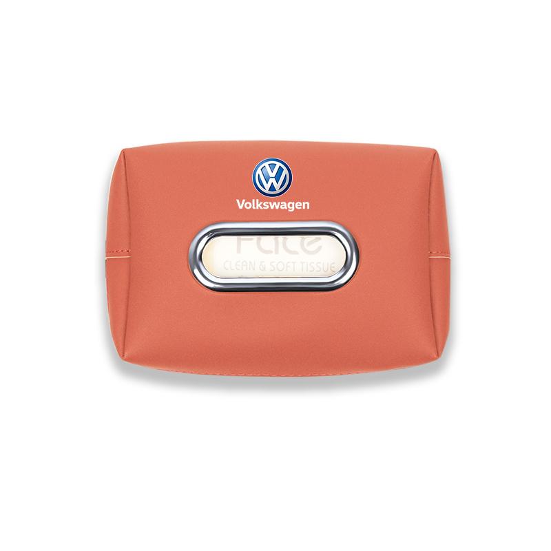 Car Seat Back Tissue Box Auto Leather Tissue Holder Valve Cap For VW Golf Amarok T5 Phaeton Teramont ID3 Tiguan T-Cross Passat M Ze2