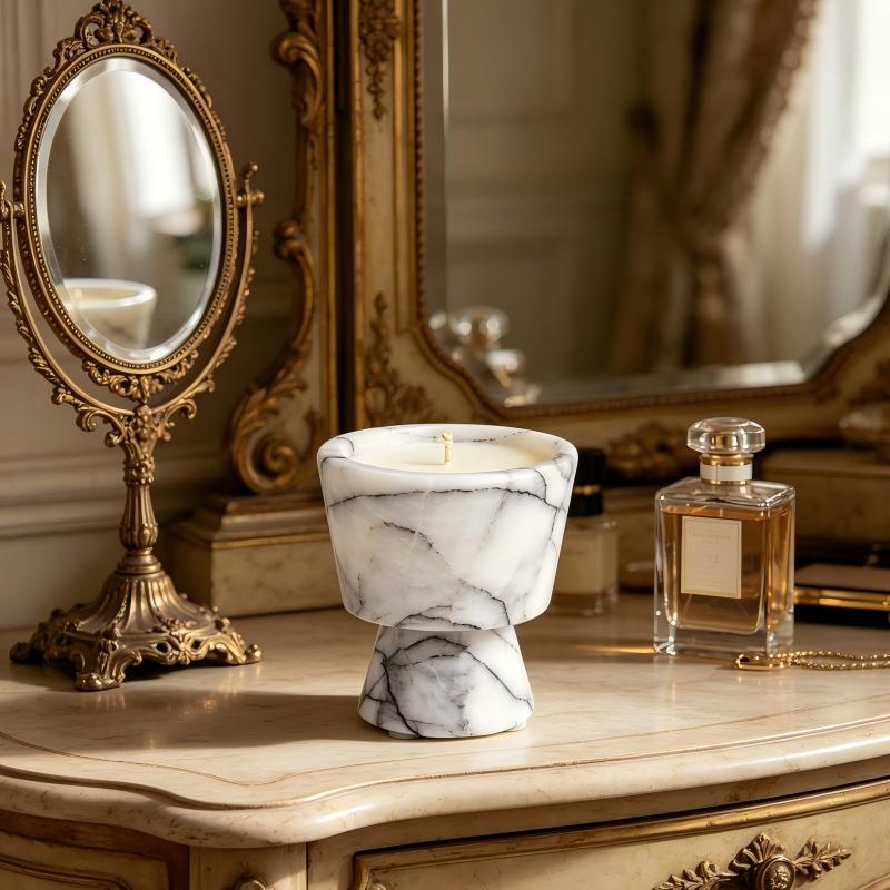 Natural Onyx Candle Holders for Home Decor Stone Pillar Candle Holder for Table  Elegant Wedding Dinner Party Table Decor
