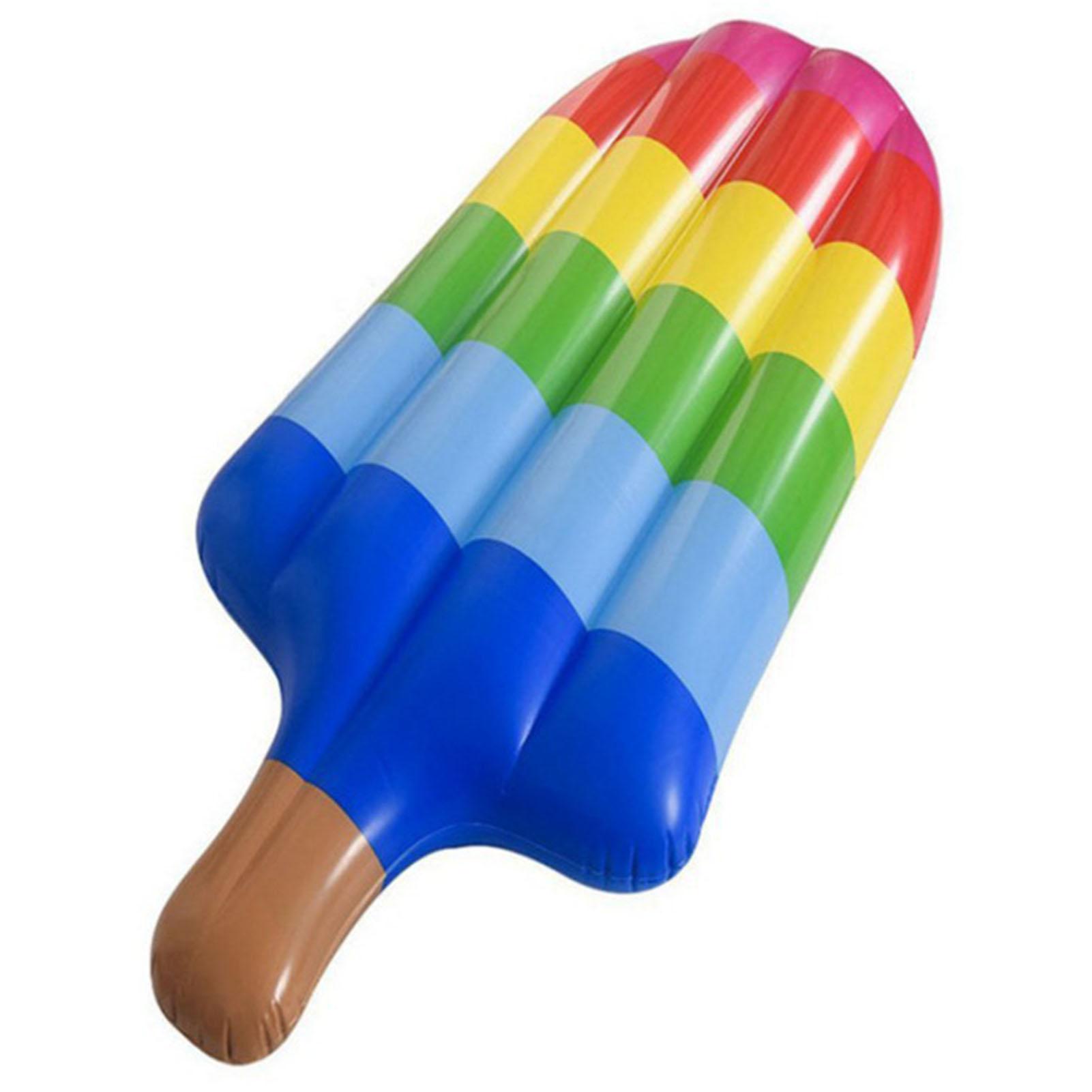 

Очень большой надувной поплавок для бассейна, радужный цвет, форма мороженого, водное кресло, матрас для плавания, аксессуары для бассейна разноцветный