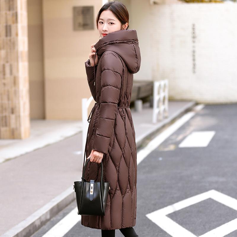 Autumn Winter Thicken Warm Parka Women Casual Solid Color Big Pocket Slim Long Jackets Outwear