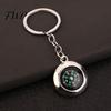 Heart-shaped Compass Keychain Alloy Mini Bag Charm Outdoor Adventure Gear Camping Backpack Gift for Hikers