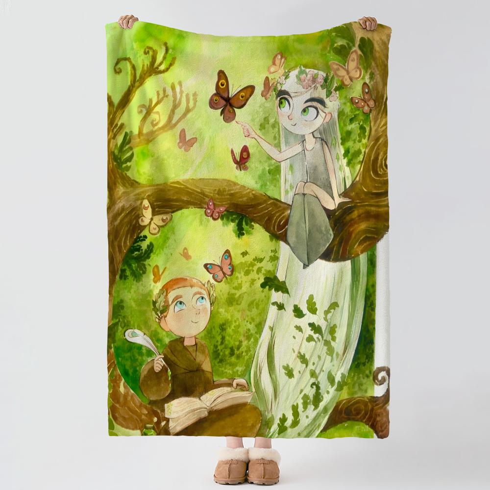 Movie T-The Secret Of Kells-s Throw Thick Comfort Flannel Quilt, Multi-scene Use Indoor Outdoor Daily Nap