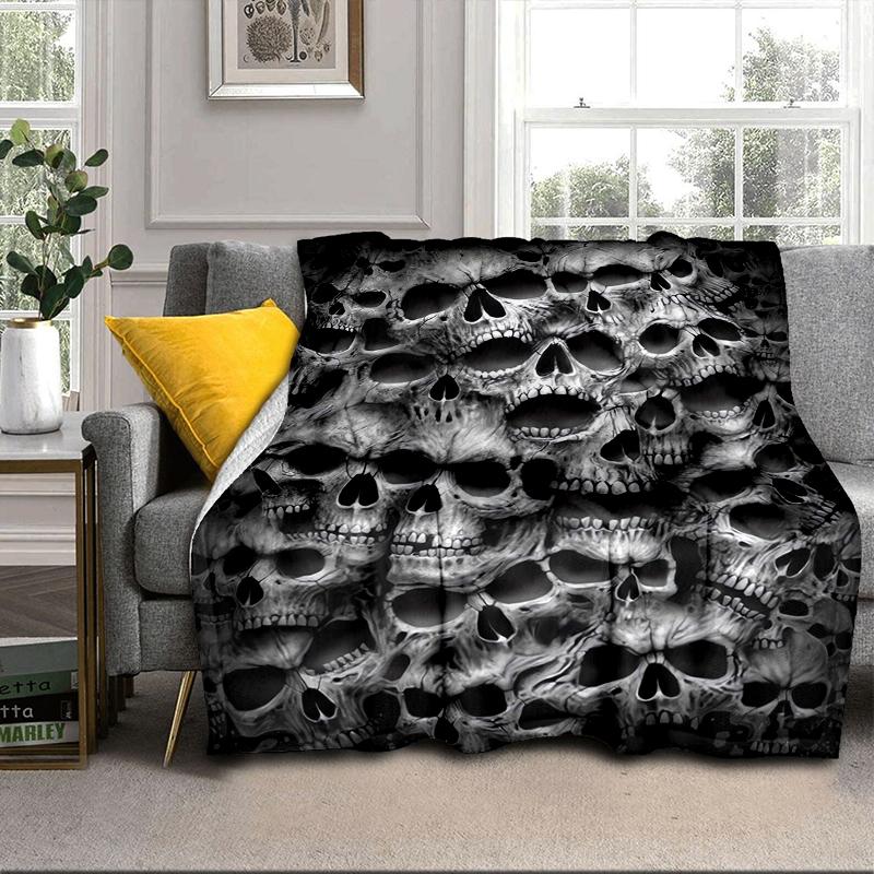 Day Of The Dead Skull Blanket Flannel Blanket Throw Blanket Sofa Cover Blanket Soft Premium Blanket Picnic Blanket Tv Blanket Gifts