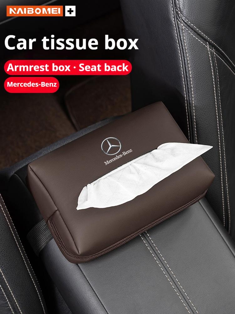 UMDGR1 2026 Hot Car Tissue Box Seat Backrest Armrest Box Tissue Storage Box For Mercedes Benz AMG A B C E S Class SLK GLS GLK GLC SL GL