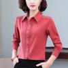 Camicia da donna a maniche lunghe primaverile, temperamento professionale, semplice colletto, blusa a maniche lunghe