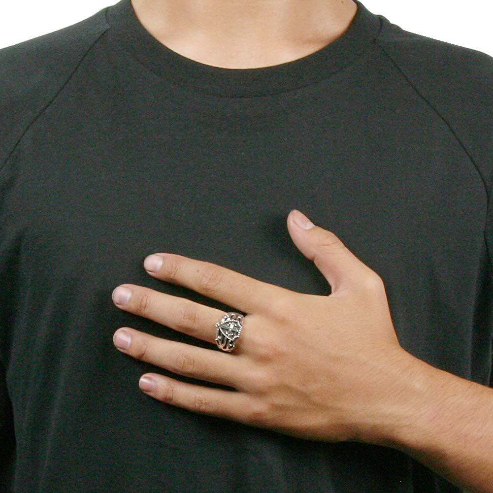 Fire Shield Ring 925 R0259 Size 15 [Cenote] [Silver Accessory]