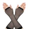 Halloween 80s Fancy Party Costume Set Lace Headband Neon Earrings Fingerless Fishnet Gloves Accessories Women Clothing Typical