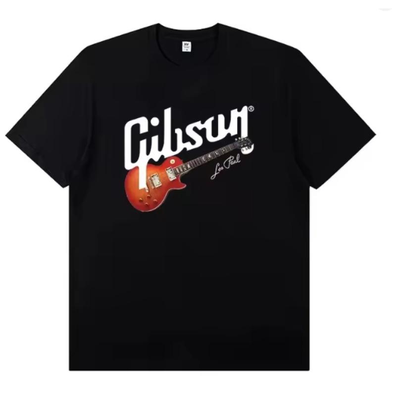 Summer New Slash Collection Gibson Les Paul Stylish and Casual Highquality Graphic Printed Oversize Shortsleeved Tshirt