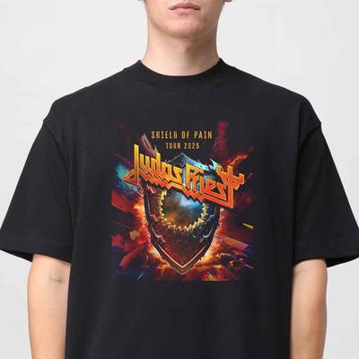 Judas Priest Shield Of Pain Tour 2025 T-Shirt Classica