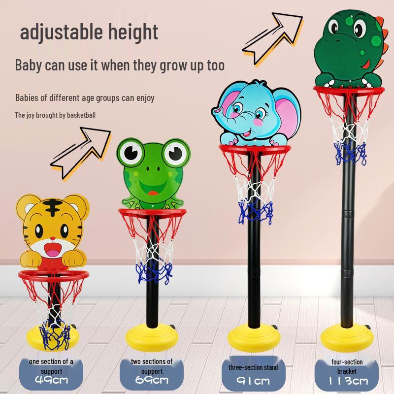 Cartoon Style Adjustable Indoor Basketball Hoop for Kids with Free Shipping