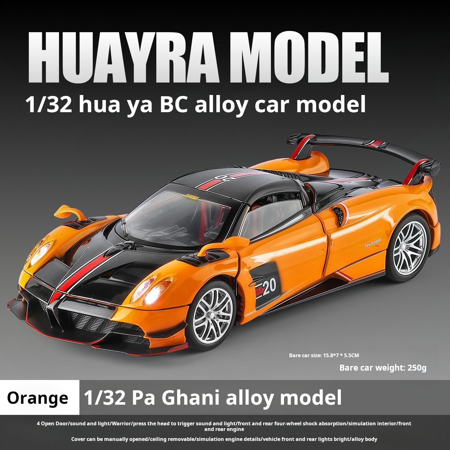 Offiziell autorisiert 1:32 Pagani Huayra Supercar Premium Modell Spielzeugauto Lichter & Geräusche Rückzieher Spielzeugauto Jungen Geschenk Sammlerstücke