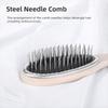 Wooden Handle Anti Static Steel Comb Detangling Hair Extensions Wig Brush  Household