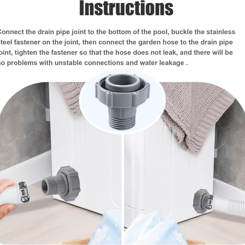 Coleman Pool Drain Hose Connector for 1.5" Hoses (P6D1420)