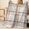 Soft Flannel Blanket, Anti-Pilling Simple Plaid Warm All-Season Blanket for Postpartum, Home Leisure & Napping