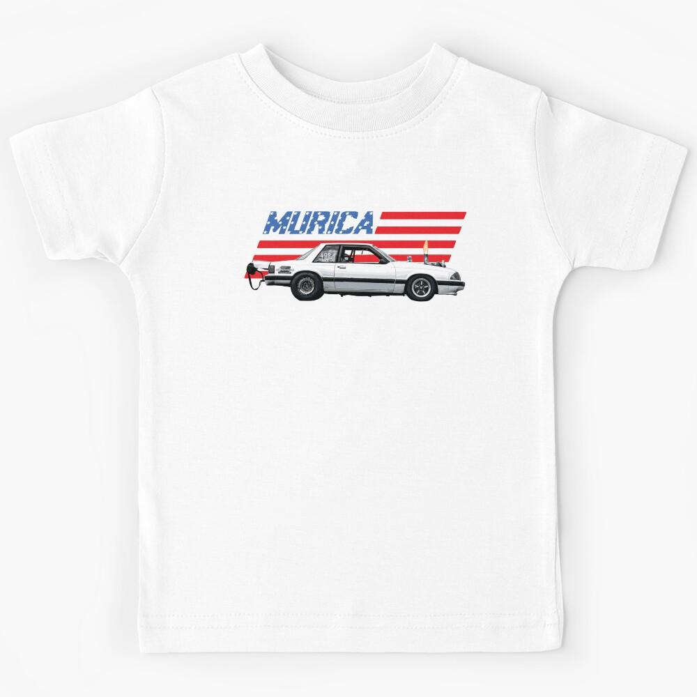 foxbody notchback Mustang GT 5.0L lx V8 RETrO USA Kids T-Shirt 160