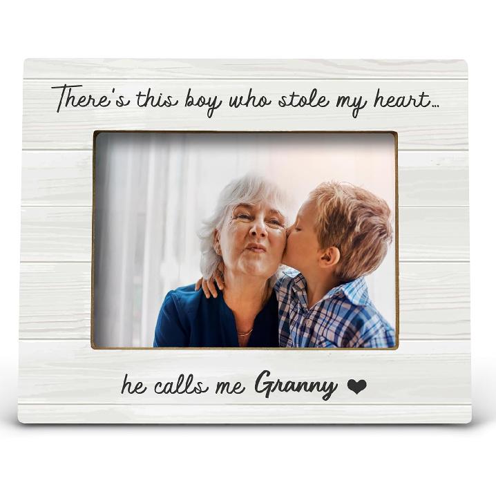 FONDCANYON Granny Picture Frame - Granny Gifts, Grandma Picture Frame, Mothers Day Gifts for Granny Grandma from Grandson, This Boy Who Stole My