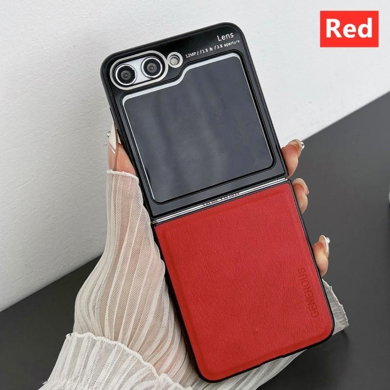 Nárazuvzdorné pouzdro s texturou z tvrdé PU kůže pro Samsung Galaxy Z Flip5 Z Flip4 Pouzdro na telefon Samsung Z Flip4 Z Flip3 / Z Fold4 Z Fold3 cket Zadní kryt.